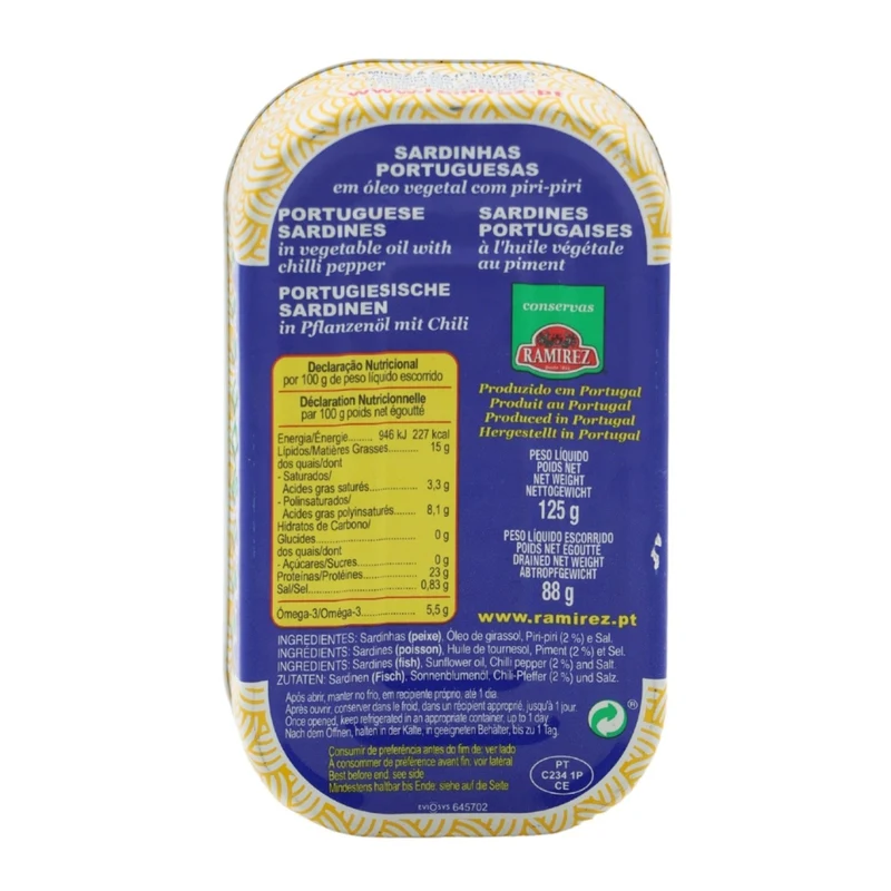 Ramirez Sardinhas em óleo vegetal picante